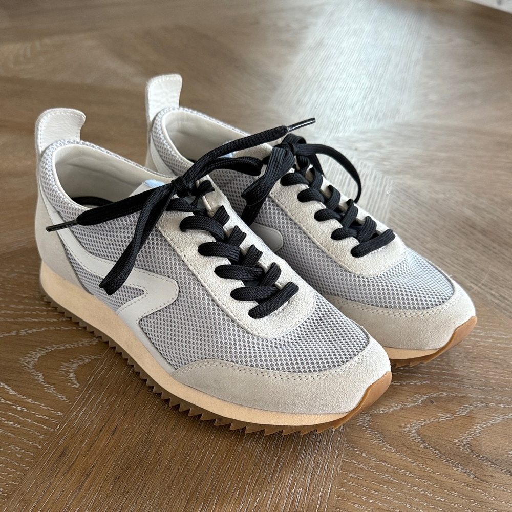 Rag & Bone Black and Gray Lace-Up Sneakers